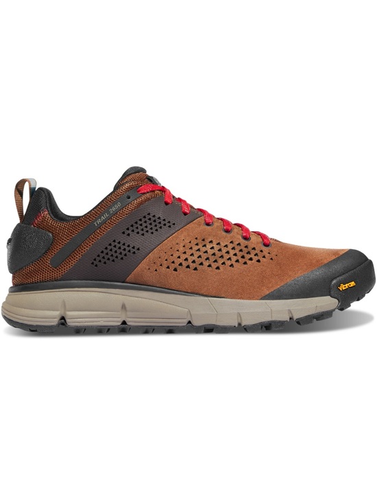 NWOT Danner 2650 Men’s Brown Suede Trail Low Shoe with Red Laces